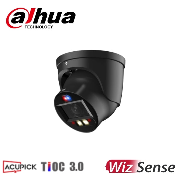 Dahua DH-IPC-HDW3849H-ZAS-PV-ANZ-S2-BLK 4K 8MP Smart Dual Light Active Deterrence Vari-focal Eyeball WizSense Network Camera