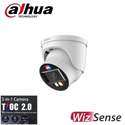 Dahua DH-IPC-HDW3849H-ZAS-PV-ANZ 4K 8MP TIOC 2.0 Smart Dual Light Active Deterrence Vari-focal Eyeball WizSense Network Camera