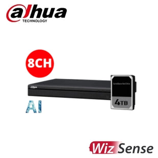 Dahua DHI-NVR4208HS-8P-AI/ANZ 8 Channel 8PoE Wizsense NVR – 2HDD Bays(4TB HDD Installed)