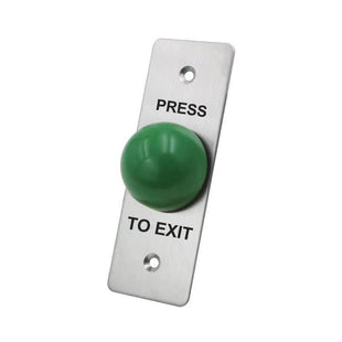 Switch plate, Wall, Labelled "Press to Exit"