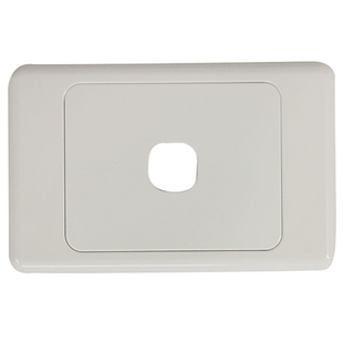 AS201 1 Gang Single Custom Blank Wall Plate Surround for 1 Mech Connector Terminal