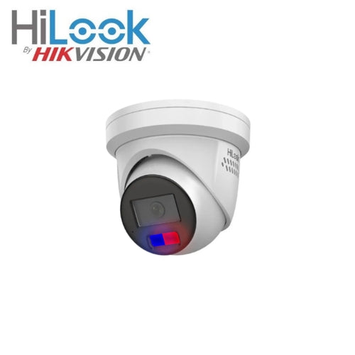 HILOOK 4K 8MP IPC-T289-MU/SL All-in-One Fixed Turret Network Camera, Blue / Red Strobe / Audio 2.8mm