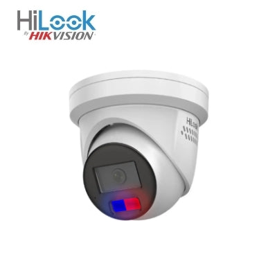 HILOOK 6MP IPC-T269-MU/SL 2.8mm All-in-One Fixed Turret Network Camera, Blue / Red Strobe / Audio