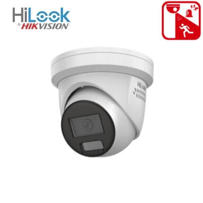 HILOOK 6MP IPC-T269-MU/SL 2.8mm All-in-One Fixed Turret Network Camera, Blue / Red Strobe / Audio