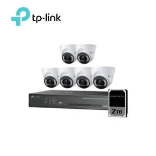 Tp-Link VIGI NK8MP‑T6425‑2T 8‑Channel PoE+ NVR Kit – 6× 4 MP Turret Cameras + 2TB HDD