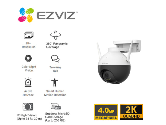 Ezviz C8W 4MP 2K+ Pan & Tilt Wi-Fi Camera